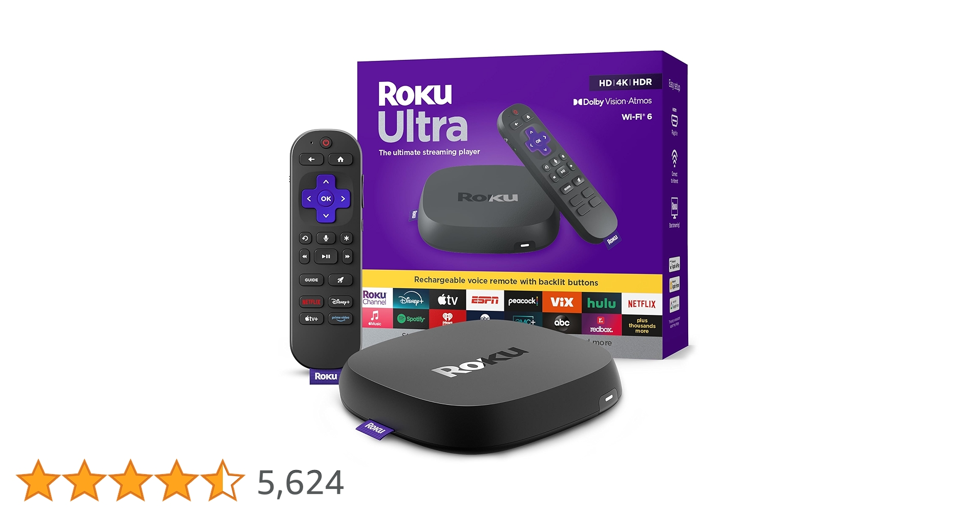Roku Ultra 2024 - Ultimate Streaming Player - 4K streaming device